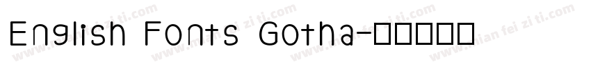 English Fonts Gotha字体转换